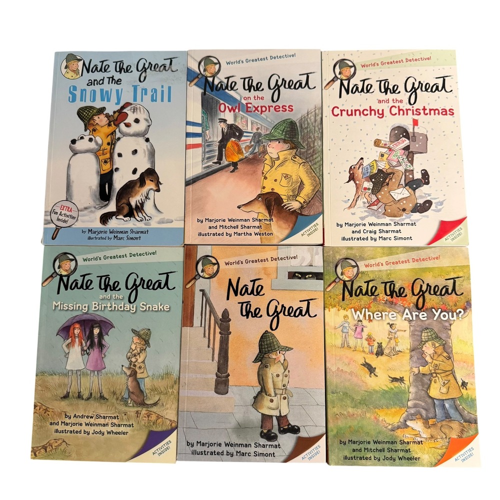 Nate the Great Mystery Book Lot of 6 Marjorie Weinman Sharmat Kids Paperbacks